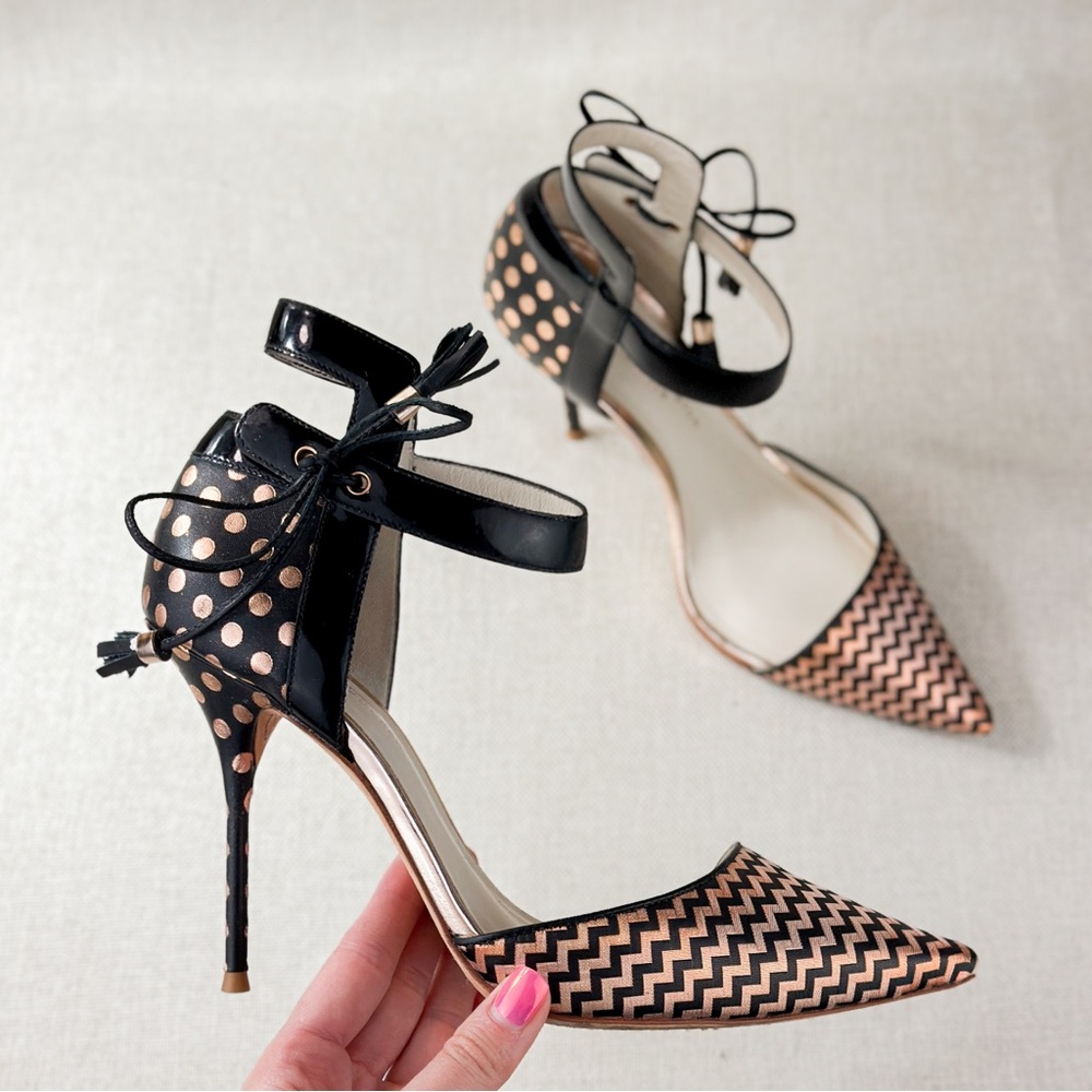 EUC Sophia Webster for J.Crew Pippa pumps polka dots Size 38.5 (US 8)
